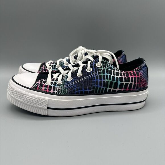 Converse Chuck Taylor Platform Low Top Multicolor Tie Dye W Size 8.5 570518C - Picture 1 of 10